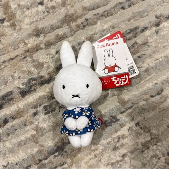 miffy Other - Miffy mini Plush Toy with Blue Floral Dress